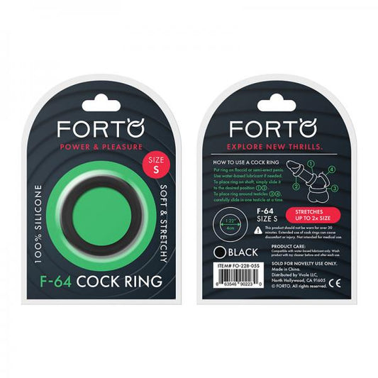 Forto F-64: 40mm 100% Silicone Ring Wide Sm Black